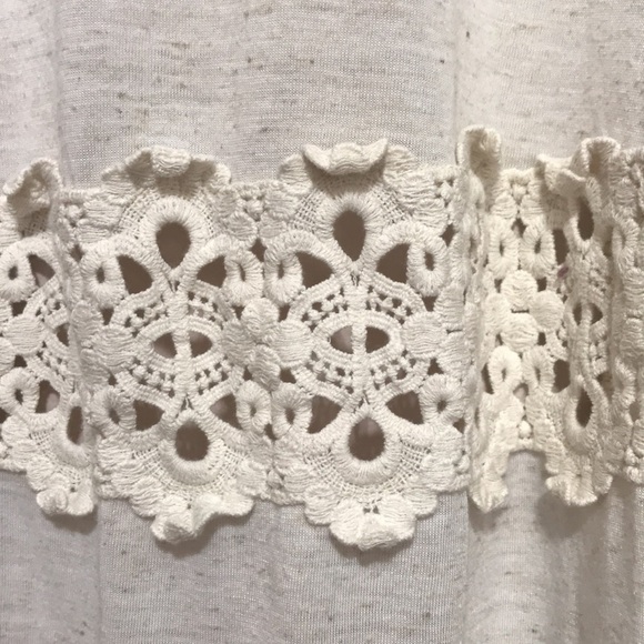 Only LONG DETAILED WAISTCOAT linen blend crochet lace vest cardigan XS - Picture 6 of 10